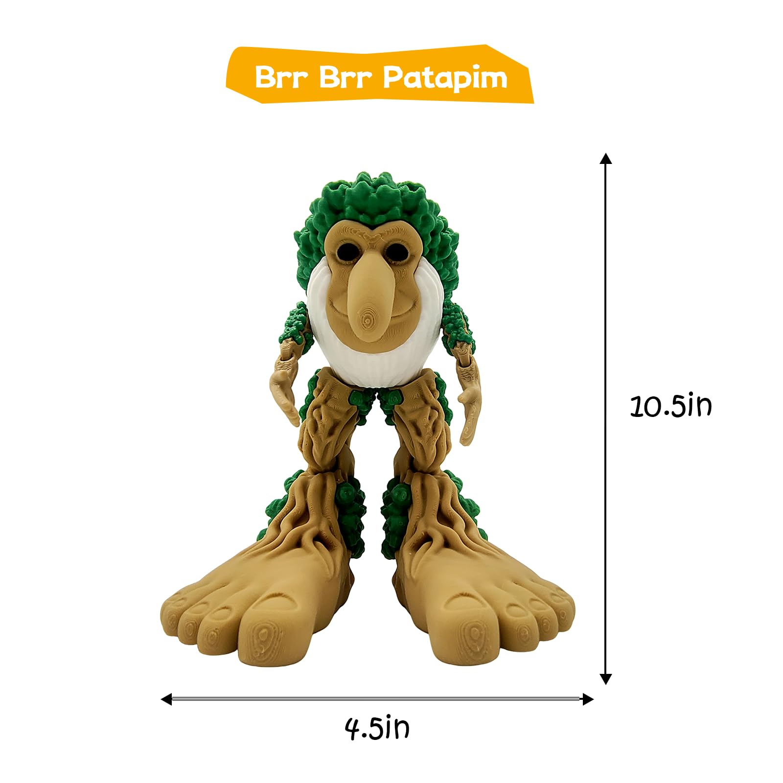 Italian Brainrot Toys, Large Poseable Italian Brainrot Toys, Brainrot Action Figures for Kids, Steal a Brainrot for Fun Desk Display, Collecting & Parent‑Child Playtime Gifts (2Pcs)