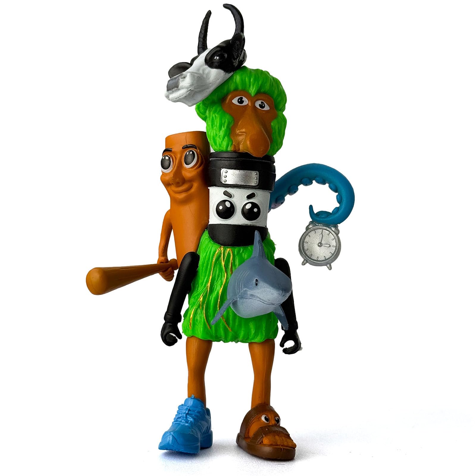 8Pcs Italian Brainrot Action Figures,Tralalero Travala Toy Set Tralalero Travala,Tung Tung Tung Sahur, Brr Brr Patapim - Brainrot fidget Toys,Decorations Gifts for Office Room Figurine Decor (1PCS-A)