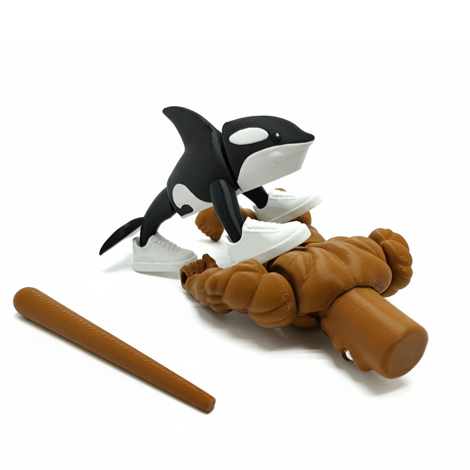 Italian Brainrot Toys, Large Poseable Italian Brainrot Toys, Brainrot Action Figures for Kids, Steal a Brainrot for Fun Desk Display, Collecting & Parent‑Child Playtime Gifts (2Pcs)