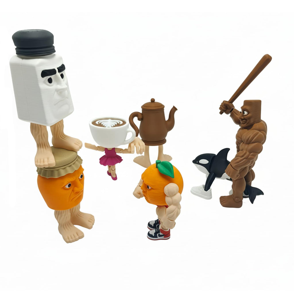 Italian Brainrot Toys, Large Poseable Italian Brainrot Toys, Brainrot Action Figures for Kids, Steal a Brainrot for Fun Desk Display, Collecting & Parent‑Child Playtime Gifts (2Pcs)