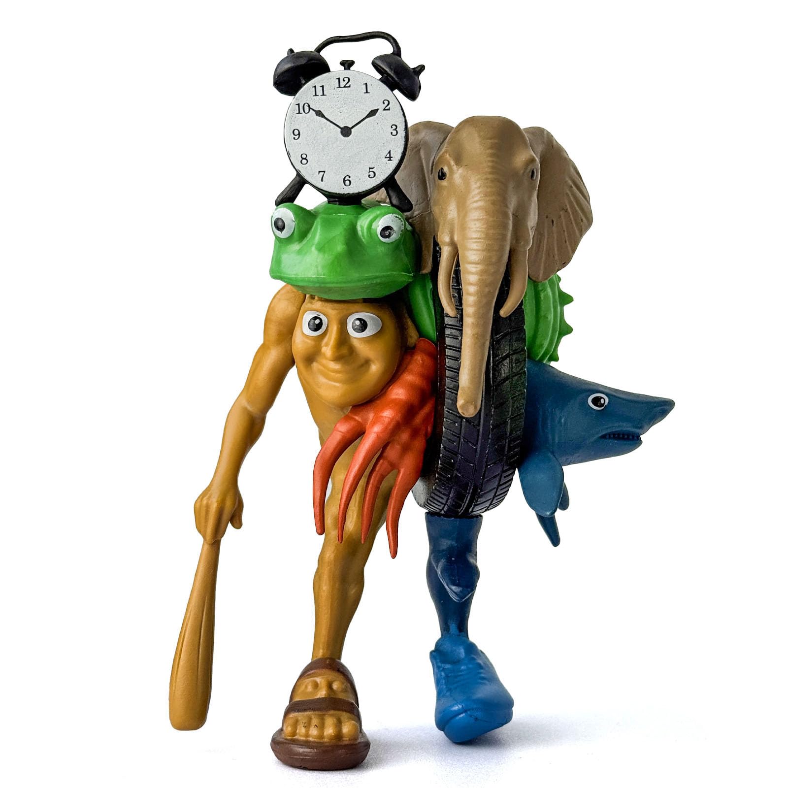 8Pcs Italian Brainrot Action Figures,Tralalero Travala Toy Set Tralalero Travala,Tung Tung Tung Sahur, Brr Brr Patapim - Brainrot fidget Toys,Decorations Gifts for Office Room Figurine Decor (1PCS-A)