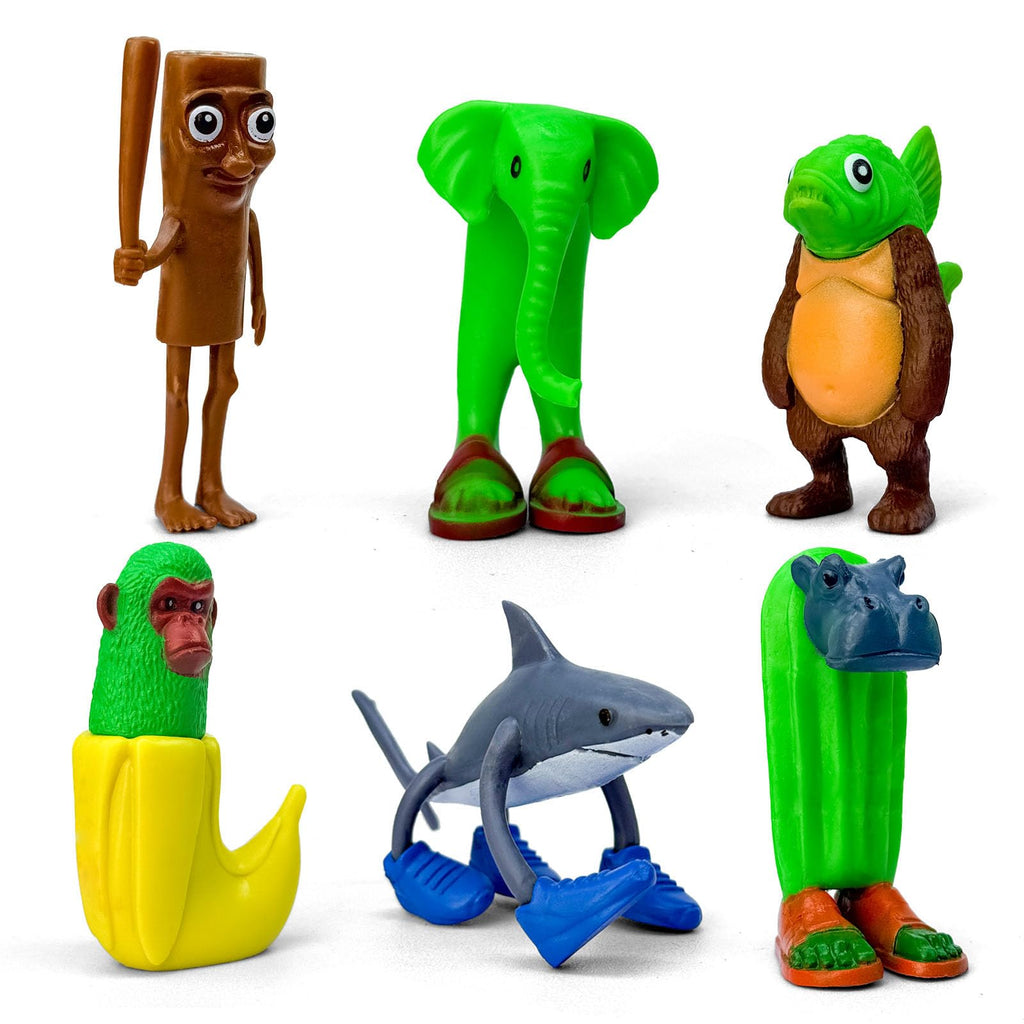 8Pcs Italian Brainrot Action Figures,Tralalero Travala Toy Set Tralalero Travala,Tung Tung Tung Sahur, Brr Brr Patapim - Brainrot fidget Toys,Decorations Gifts for Office Room Figurine Decor (1PCS-A)