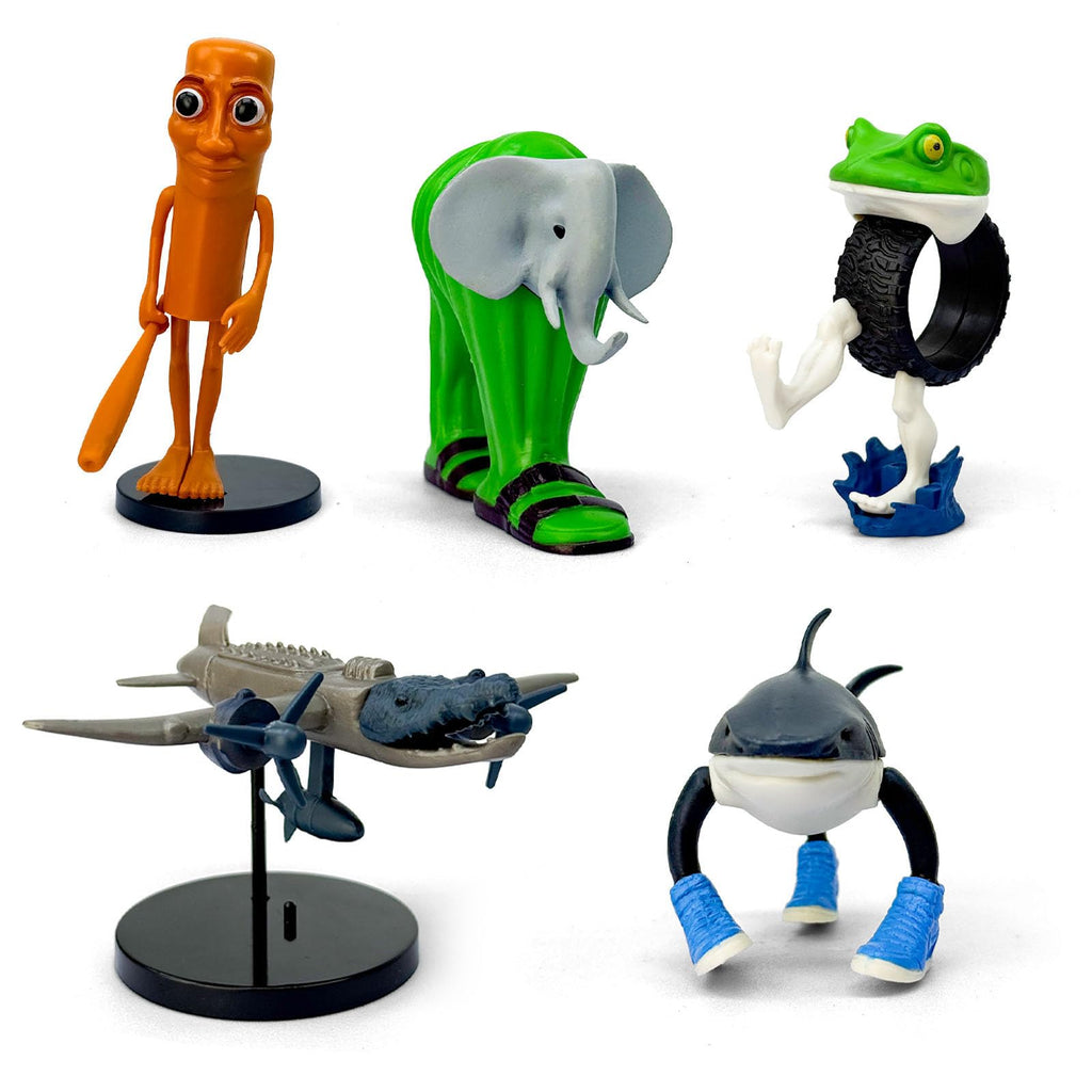 8Pcs Italian Brainrot Action Figures,Tralalero Travala Toy Set Tralalero Travala,Tung Tung Tung Sahur, Brr Brr Patapim - Brainrot fidget Toys,Decorations Gifts for Office Room Figurine Decor (1PCS-A)