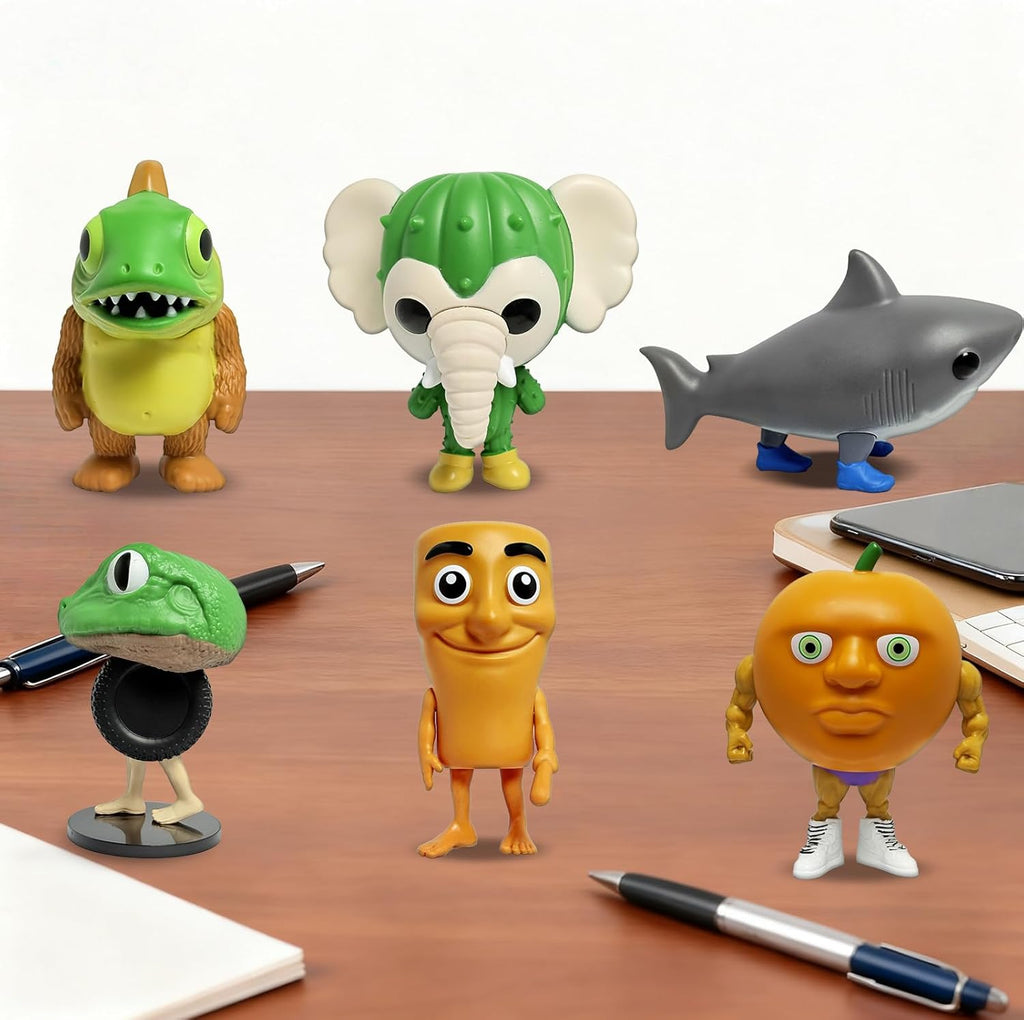 Italian Brainrot Chibi Toys – Collectible Tralalero Tralala & Tung Tung Sahur Action Figures for Kids, Adults, Party Cake Toppers, Office & Home Decor (LiriLi Larlla)