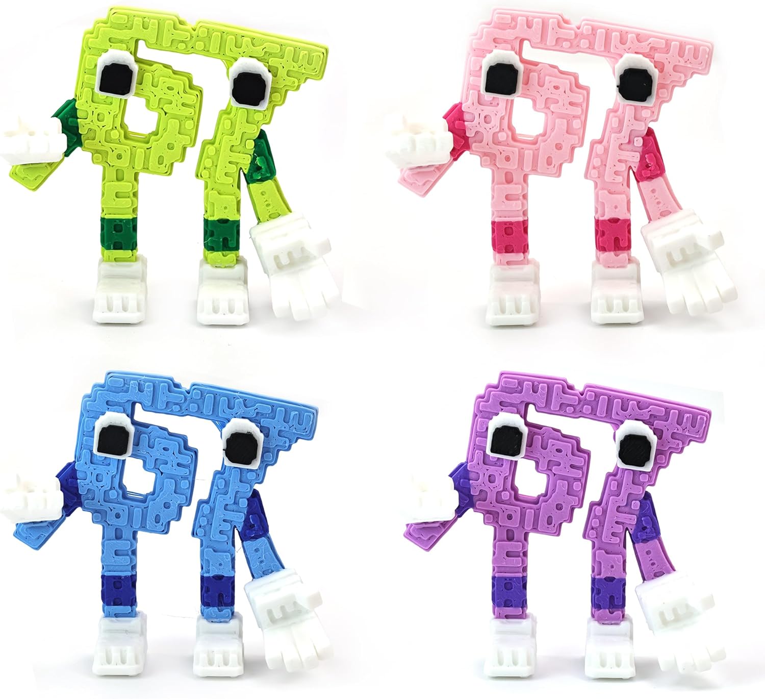 Steal a Brainrot 67 Meme Collectible Figure, Colorful Art Toy Desk Décor, Creative Display Ornament for Home & Office, Flexible Mini Character Statue (4pcs)