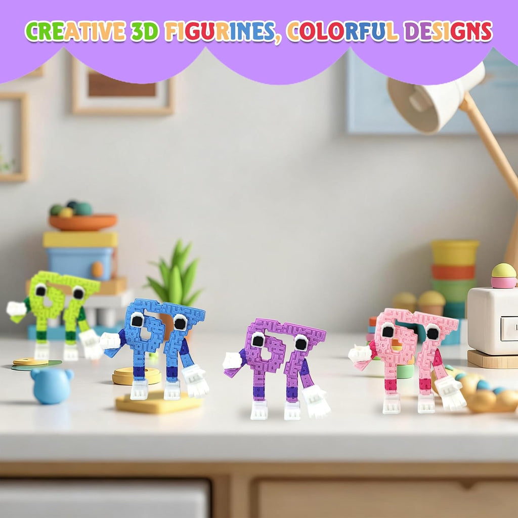 Steal a Brainrot 67 Meme Collectible Figure, Colorful Art Toy Desk Décor, Creative Display Ornament for Home & Office, Flexible Mini Character Statue (4pcs)