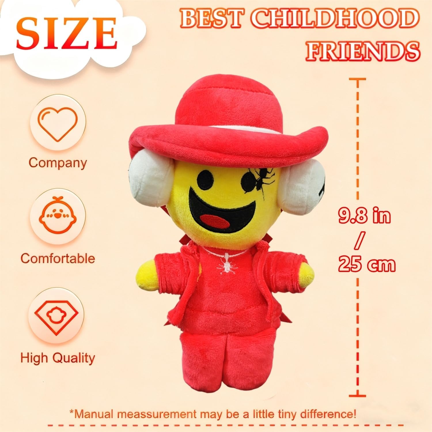 ULTHOOL Steal a Brainrot Plush Toys, 9.8 inch Adorable Brainrot 67, Collectible Brain Rot Plush Gift for Fans (RedYellow)