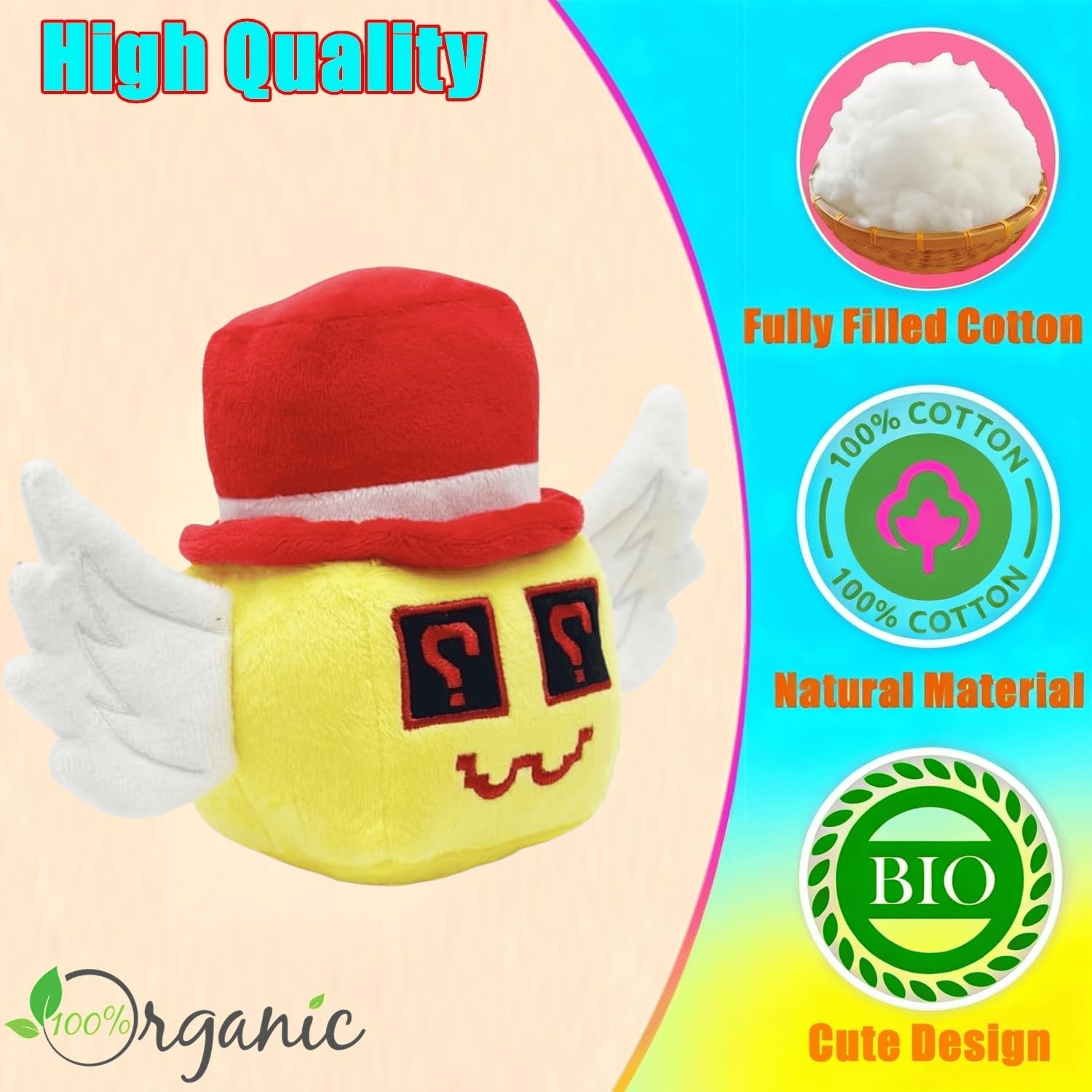 ULTHOOL Steal a Brainrot Plush Toys, 9.8 inch Adorable Brainrot 67, Collectible Brain Rot Plush Gift for Fans (RedYellow)