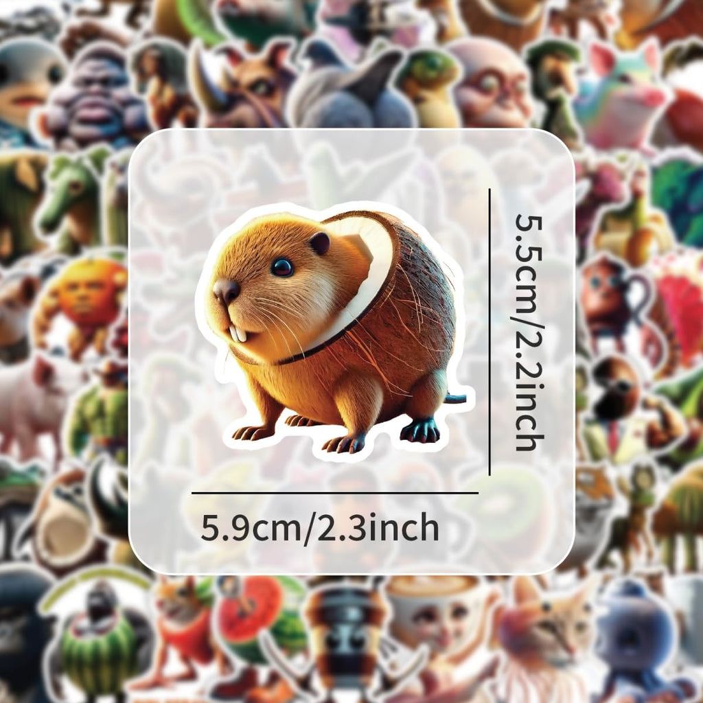 100 Pcs Steal a Brainrot and Italian Brainrot Stickers, Tralalero Tralala Sticker Meme for Skateboard, Laptop, Water Bottle, Fridge, Journals, and DIY Crafts Decal Decor