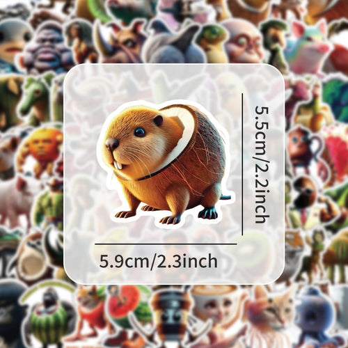 100 Pcs Steal a Brainrot and Italian Brainrot Stickers, Tralalero Tralala Sticker Meme for Skateboard, Laptop, Water Bottle, Fridge, Journals, and DIY Crafts Decal Decor