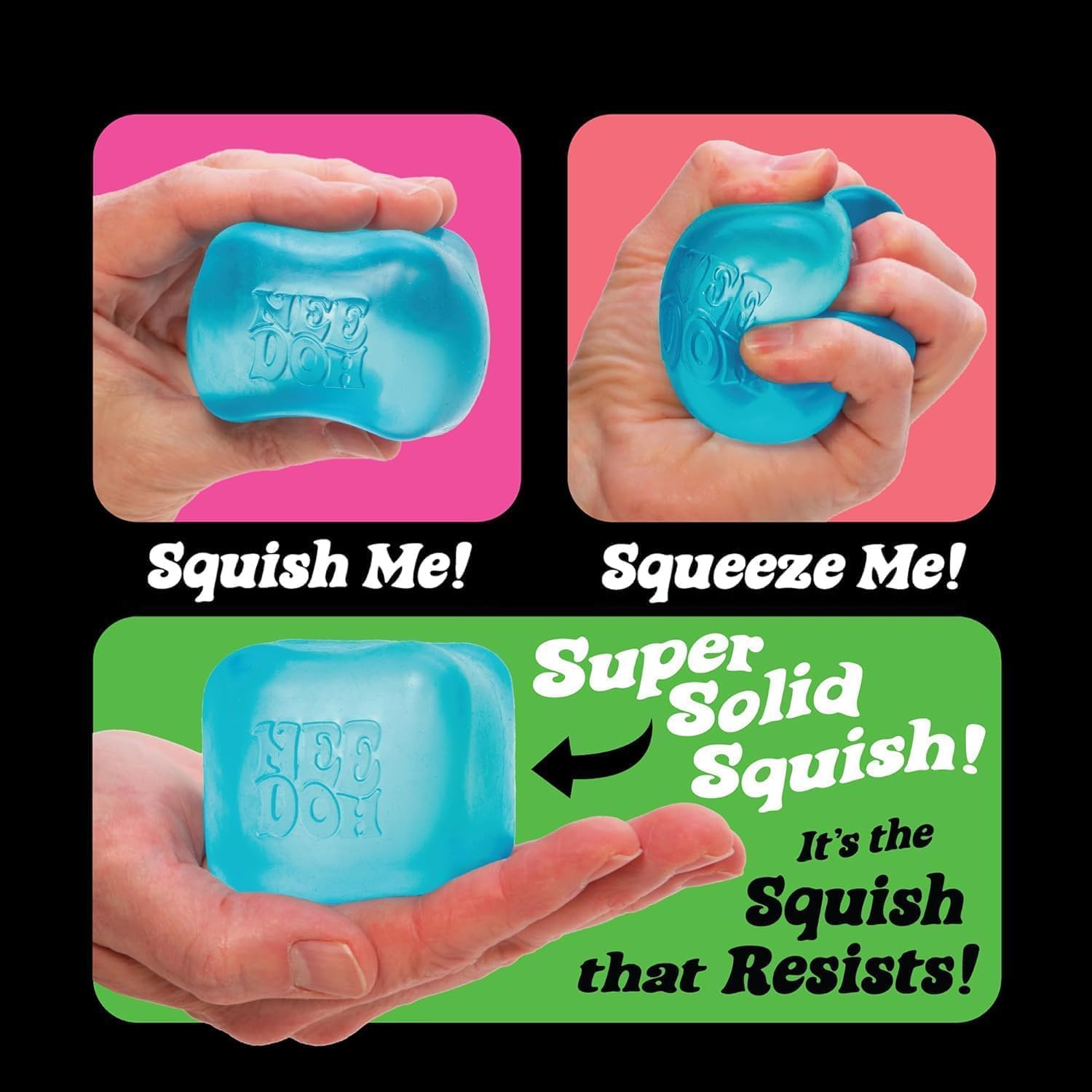 Schylling NeeDoh Nice Cube - Sensory Squeeze Toy with Super Solid Squish - 2.25" Cube