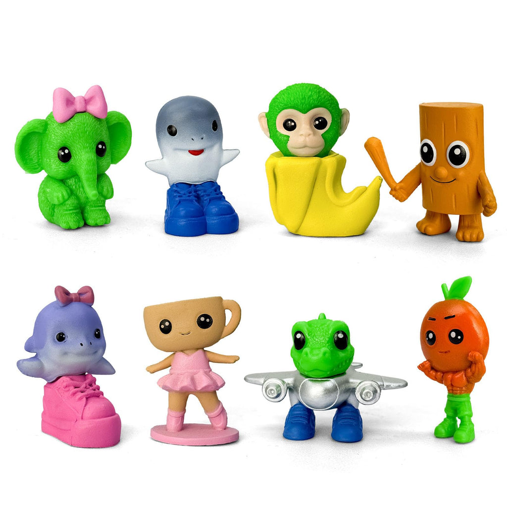 8Pcs Italian Brainrot Action Figures,Tralalero Travala Toy Set Tralalero Travala,Tung Tung Tung Sahur, Brr Brr Patapim - Brainrot fidget Toys,Decorations Gifts for Office Room Figurine Decor (1PCS-A)