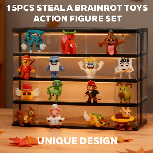 15 PCs Steal a Brainrot Toys Action Figure Set - 67 Collectible Los Tralaleritos Figures, Fan Gift Collection