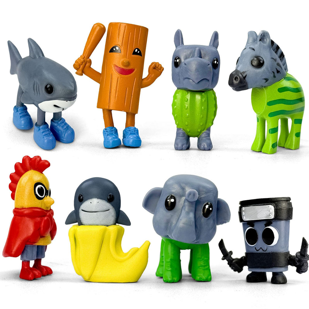 8Pcs Italian Brainrot Action Figures,Tralalero Travala Toy Set Tralalero Travala,Tung Tung Tung Sahur, Brr Brr Patapim - Brainrot fidget Toys,Decorations Gifts for Office Room Figurine Decor (1PCS-A)
