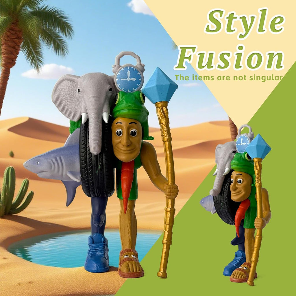 8Pcs Italian Brainrot Action Figures,Tralalero Travala Toy Set Tralalero Travala,Tung Tung Tung Sahur, Brr Brr Patapim - Brainrot fidget Toys,Decorations Gifts for Office Room Figurine Decor (1PCS-A)