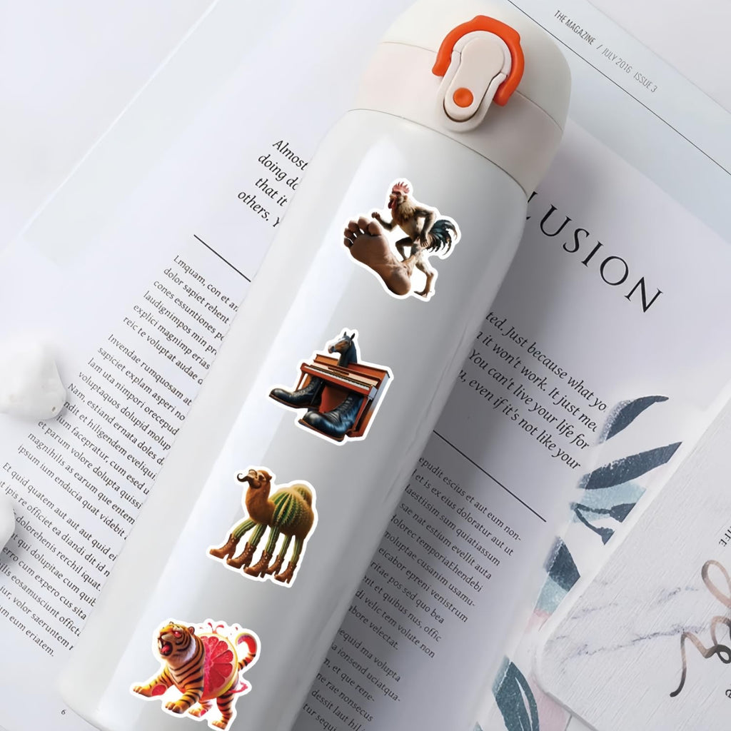 100 Pcs Steal a Brainrot and Italian Brainrot Stickers, Tralalero Tralala Sticker Meme for Skateboard, Laptop, Water Bottle, Fridge, Journals, and DIY Crafts Decal Decor