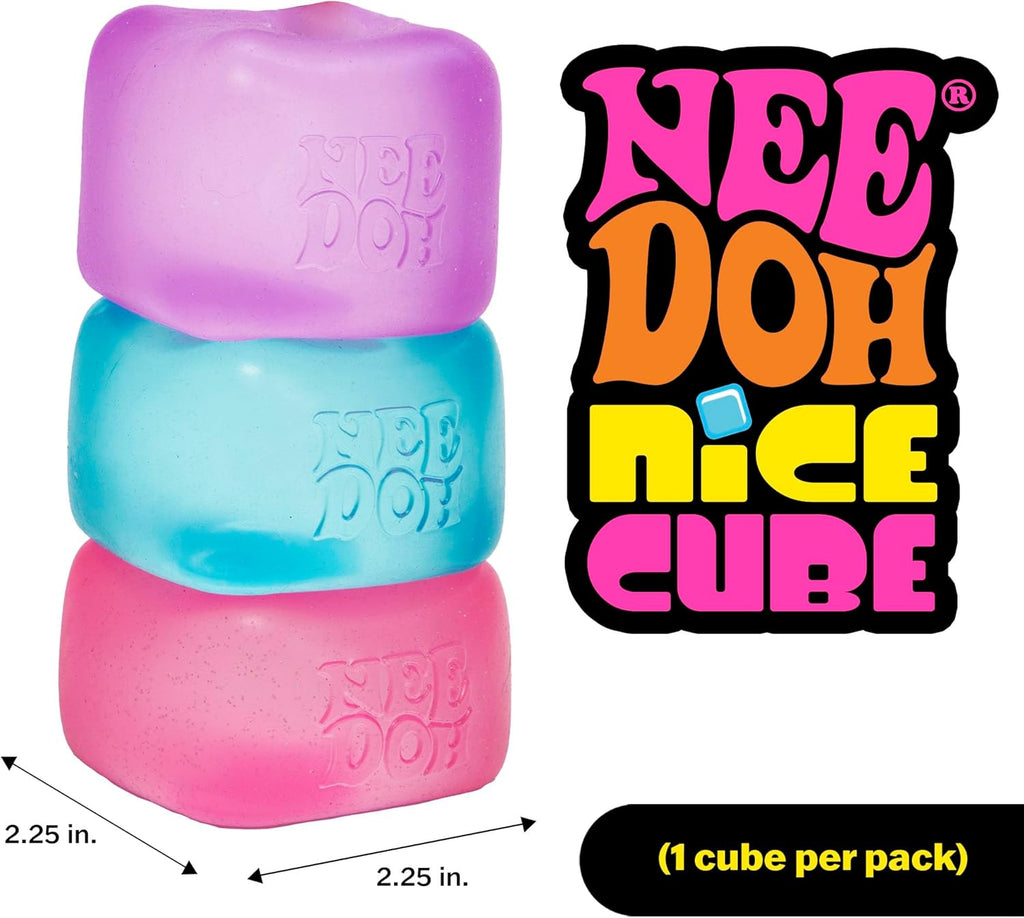 Schylling NeeDoh Nice Cube - Sensory Squeeze Toy with Super Solid Squish - 2.25" Cube