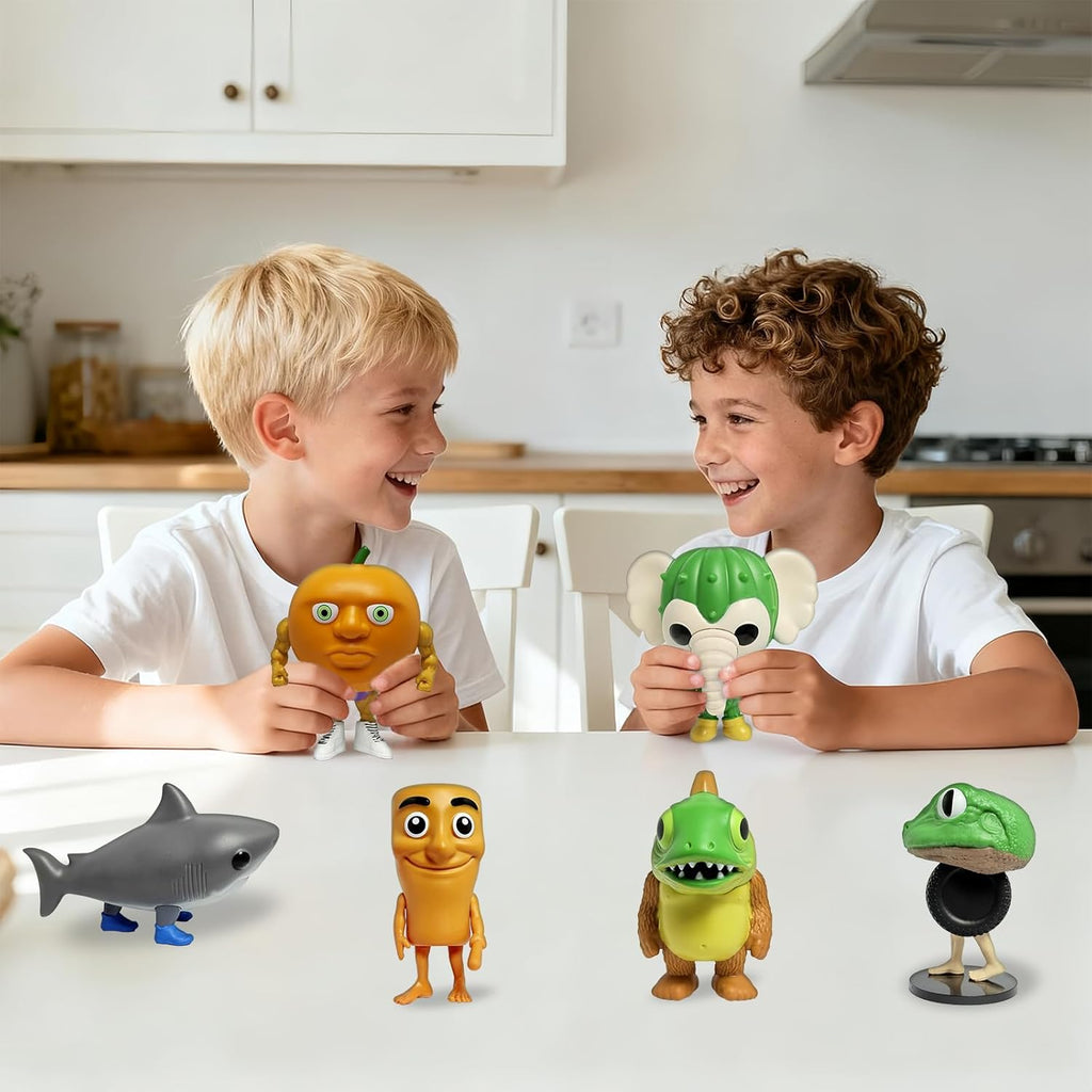 Italian Brainrot Chibi Toys – Collectible Tralalero Tralala & Tung Tung Sahur Action Figures for Kids, Adults, Party Cake Toppers, Office & Home Decor (LiriLi Larlla)