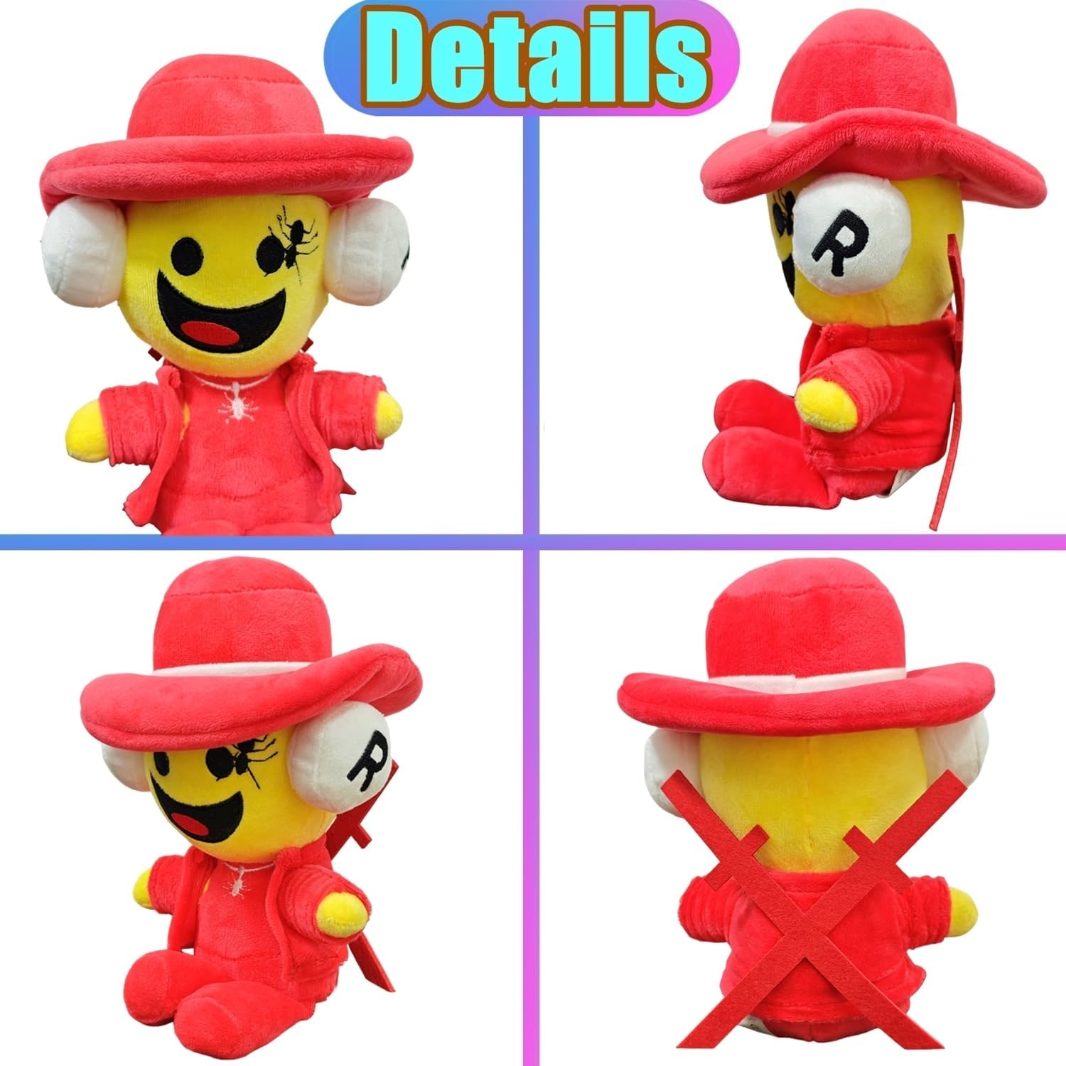 ULTHOOL Steal a Brainrot Plush Toys, 9.8 inch Adorable Brainrot 67, Collectible Brain Rot Plush Gift for Fans (RedYellow)