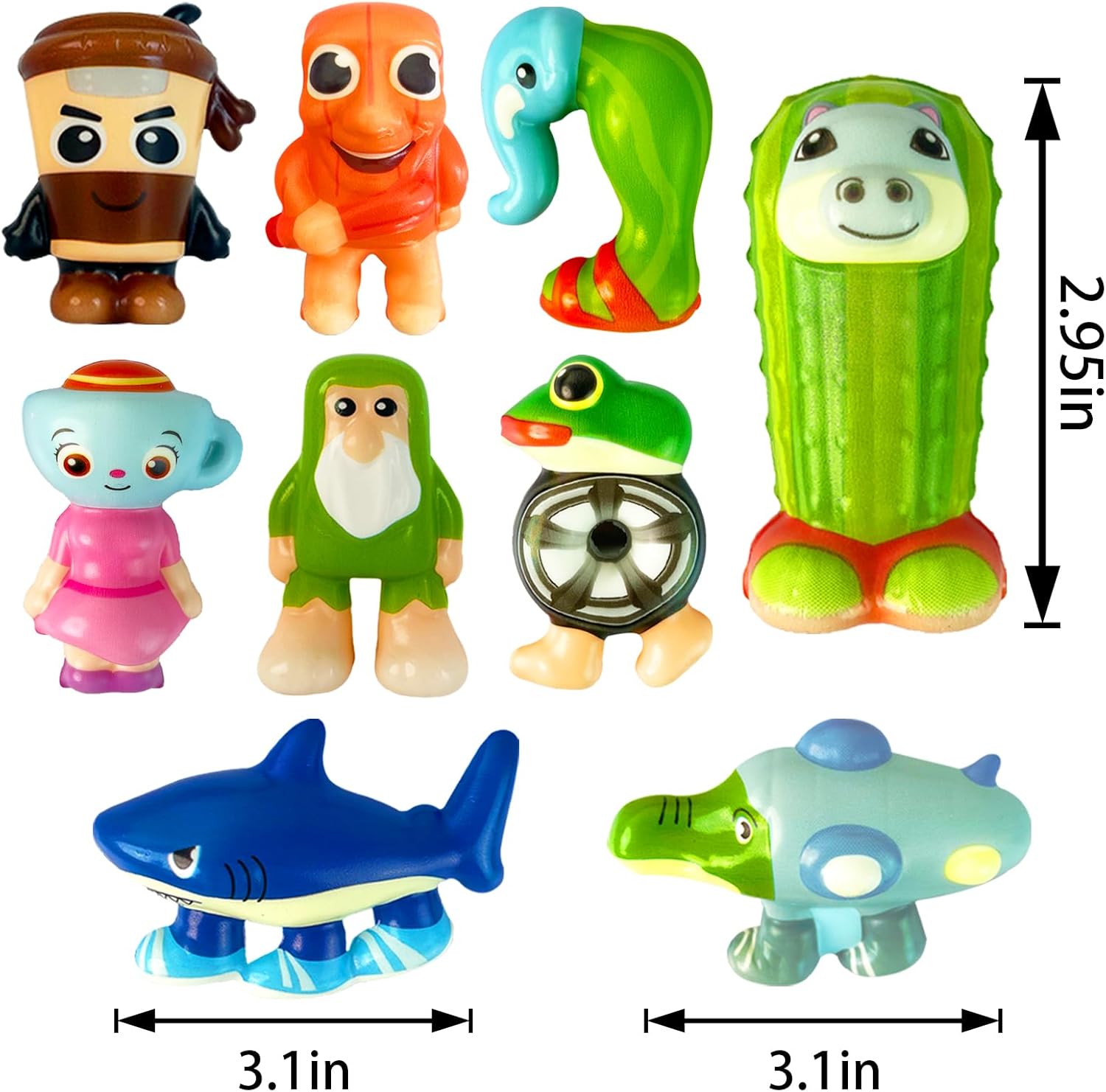 12 Pieces Italian Brainrot Steal a Brainrot Toys Bulk for Kids, Tralalero Tralala Squishy Toys, Meme Shark Squishy Stress Relief Sensory Toys, Valentines Day Gifts for Kids Birthday Party Favors Decorations