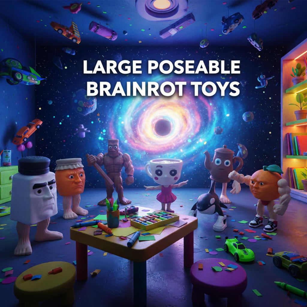 Italian Brainrot Toys, Large Poseable Italian Brainrot Toys, Brainrot Action Figures for Kids, Steal a Brainrot for Fun Desk Display, Collecting & Parent‑Child Playtime Gifts (2Pcs)