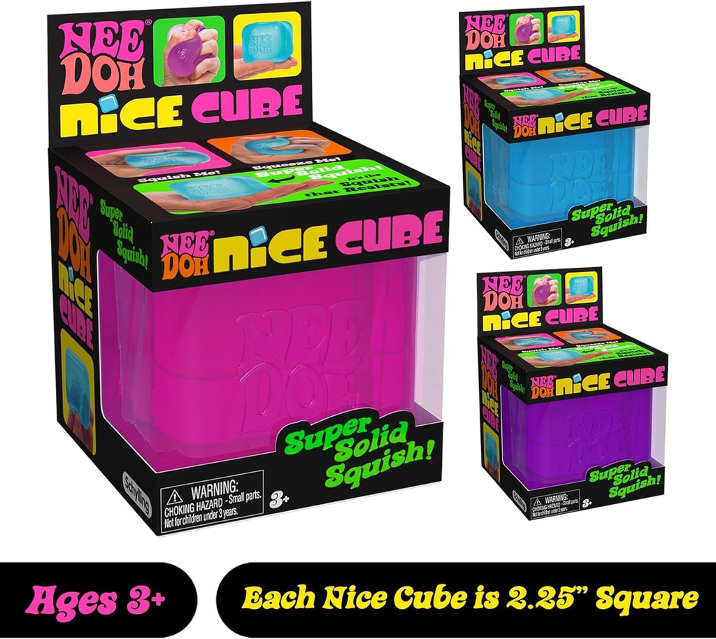 Schylling NeeDoh Nice Cube - Sensory Squeeze Toy with Super Solid Squish - 2.25" Cube
