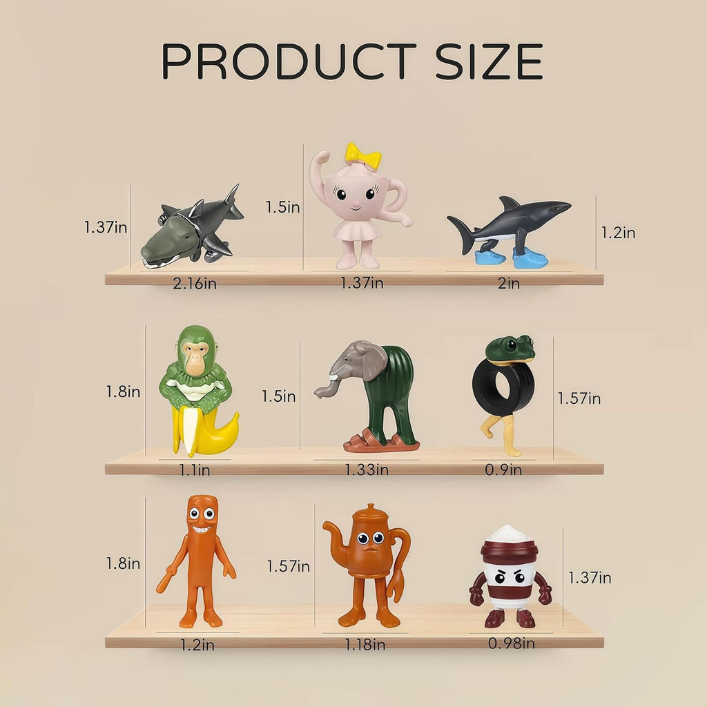 Italian Brainrot Steal a Brainrot Toys, 24 PCS Brain Rot Action Figure, 1.8" Tralalero Tralala Tung Tung Tung Sahur Doll, Party Favors for Kids Birthday Decor