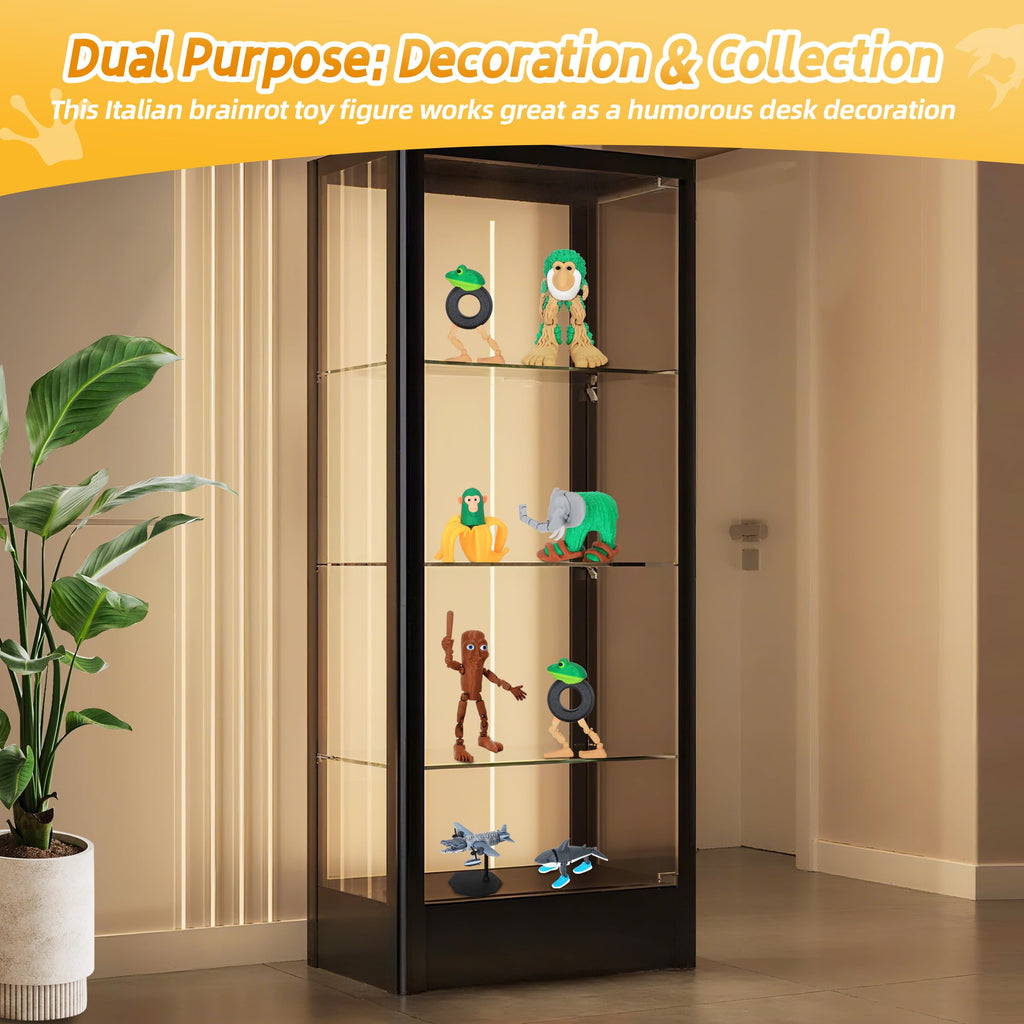 Italian Brainrot Toys, Large Poseable Italian Brainrot Toys, Brainrot Action Figures for Kids, Steal a Brainrot for Fun Desk Display, Collecting & Parent‑Child Playtime Gifts (2Pcs)