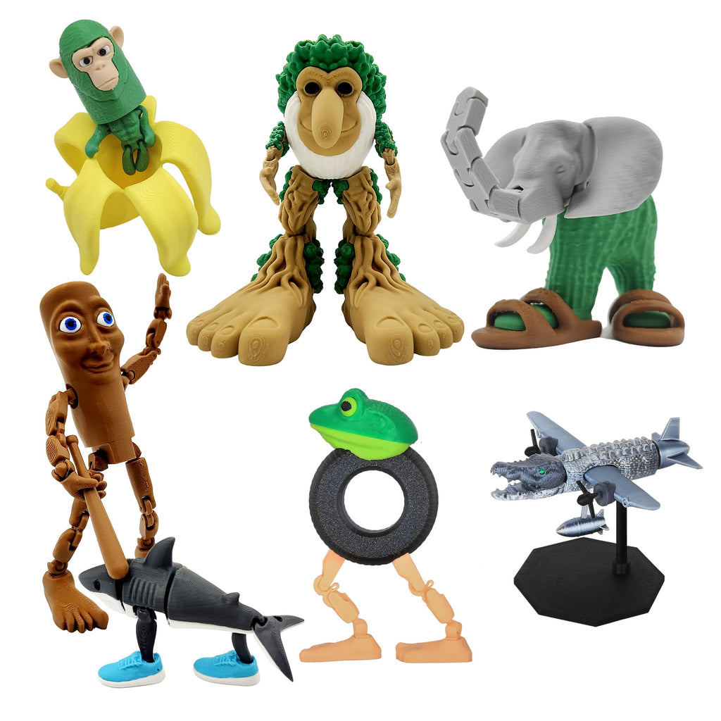 Italian Brainrot Toys, Large Poseable Italian Brainrot Toys, Brainrot Action Figures for Kids, Steal a Brainrot for Fun Desk Display, Collecting & Parent‑Child Playtime Gifts (2Pcs)